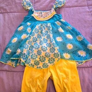 2T Flower Tank/Short Set